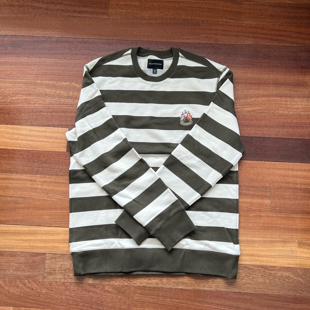 Club Monaco Striped Sweatshirt size M